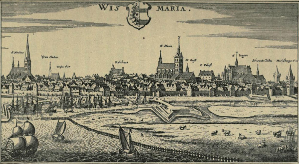 Wismar, historische Stadtansicht