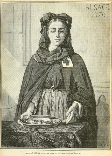 Krankenschwester bei einer Sammlung