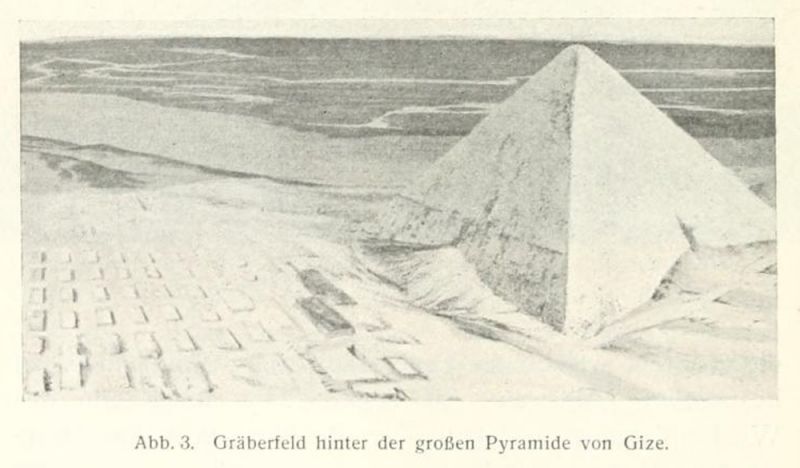 Abb. 3. Gräberfeld hinter der großen Pyramide von Gize