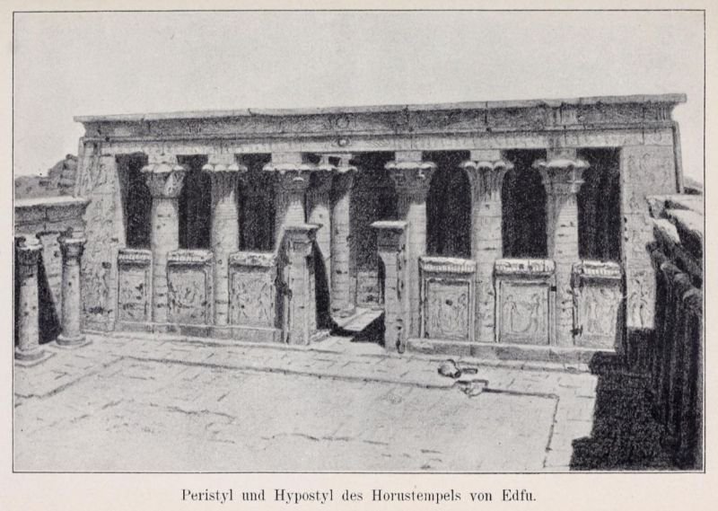 004 Der Säulenhof und -Saal des Horustempels von Edfu