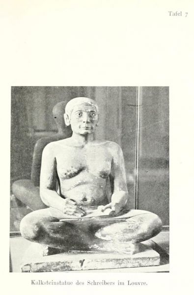 Tafel 07 Kalksteinstatue des Schreibers im Louvre
