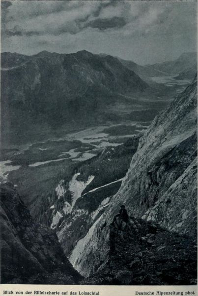 Blick von der Riffelscharte auf das Loisachtal, Deutsche Alpenzeitung phot.