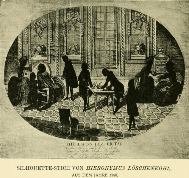 Silhouetten-Stich von Hieron. Löschenkohl