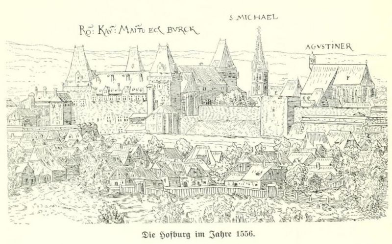 Altwiener-Bilderbuch 012 Die Hofburg im Jahre 1556