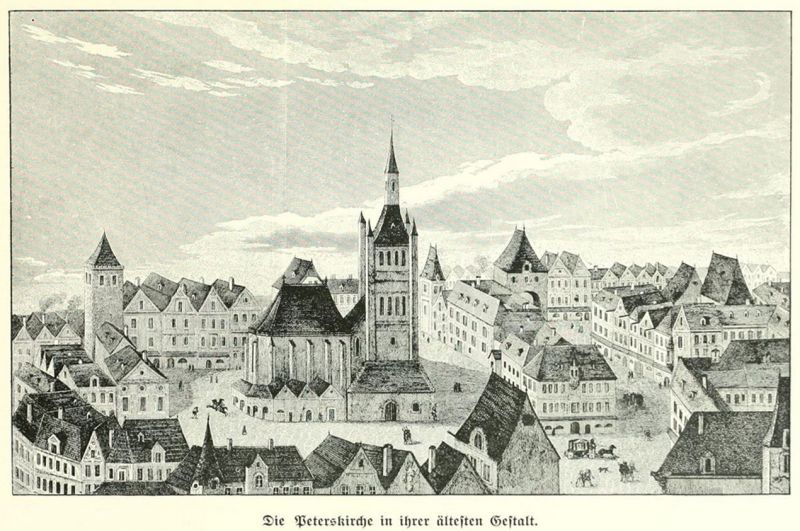 Altwiener-Bilderbuch 016 Die Peterskirche in ihrer ältesten Gestalt