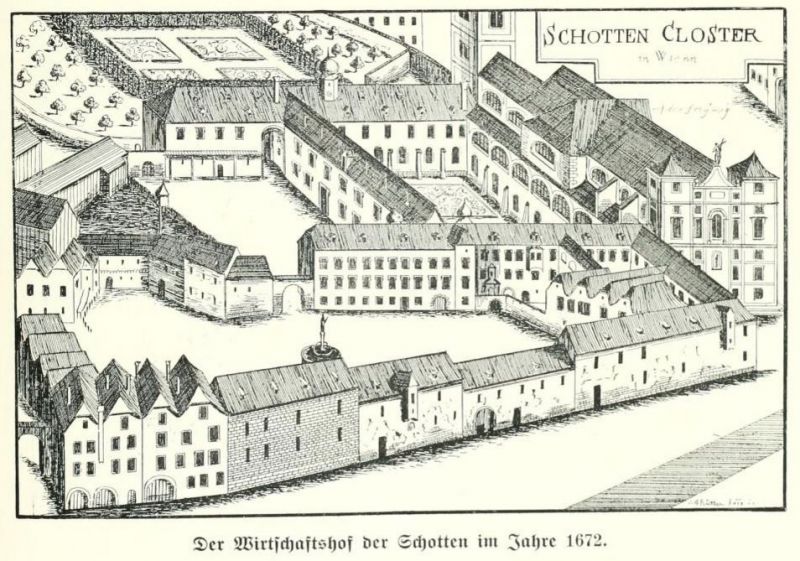 Altwiener-Bilderbuch 021 Der Wirtschaftshof der Schotten im Jahre 1672