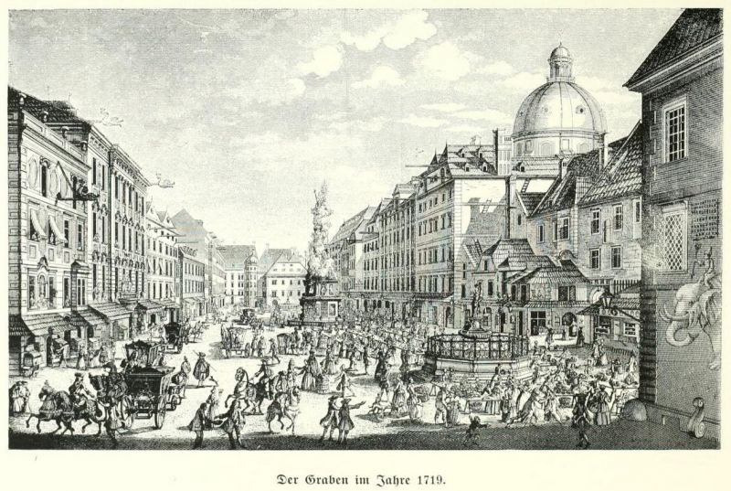 Altwiener-Bilderbuch 023 Der Graben im Jahre 1719