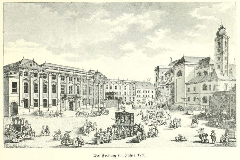 Altwiener-Bilderbuch 024 Die Freiung im Jahre 1720