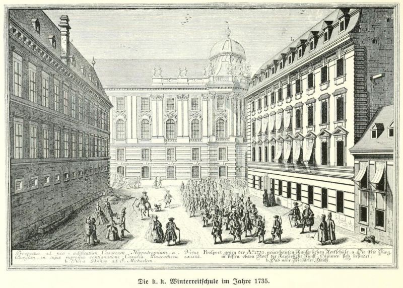 Altwiener-Bilderbuch 025 Die k. k. Winterreitschule im Jahre 1735