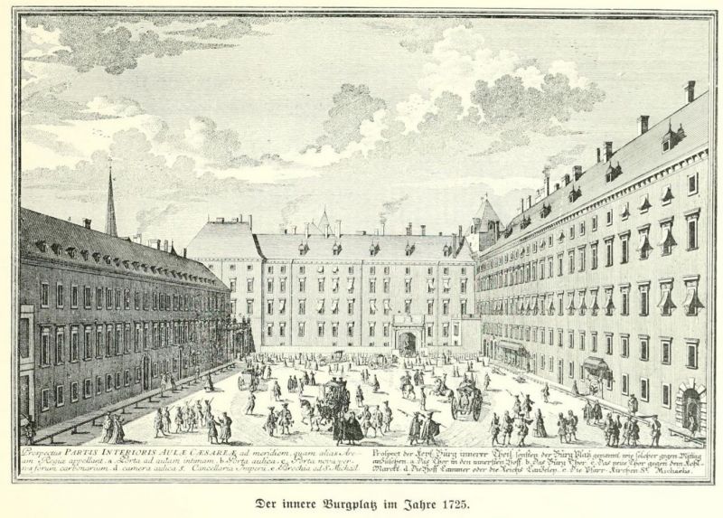 Altwiener-Bilderbuch 026 Der innere Burgplatz im Jahre 1725