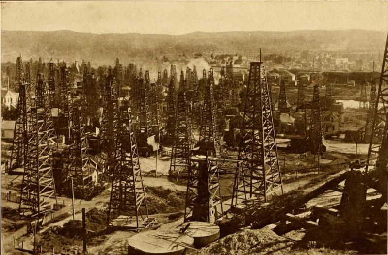 Nearby Oil Wells.