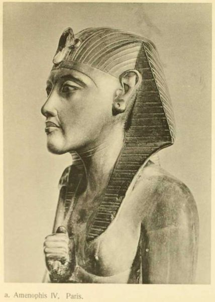 Tafel 7a. Amenophis IV, Paris, Sitzstatue; Oberkörper; dazu Abb. 5 Gesamtansicht.