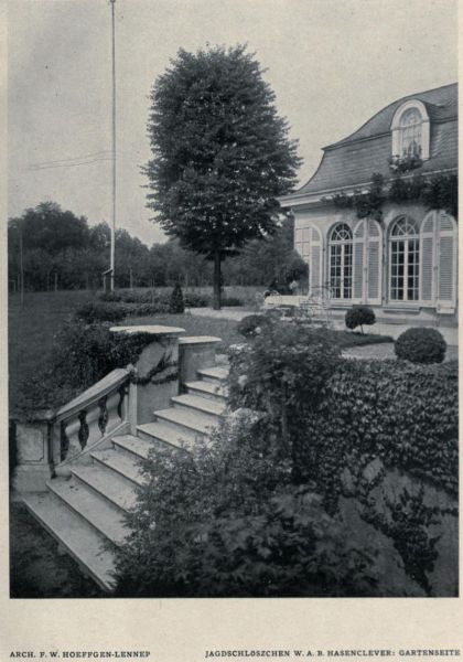 003 Remscheid-Ehringhausen - Jagdschlösschen W. A. Hasenclever – Gartenseite – Arch. F. W. Hoeffgen-Lennep