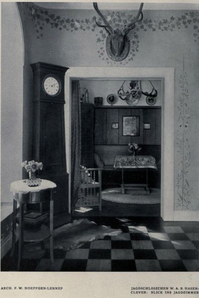 011 Remscheid-Ehringhausen - Jagdschlösschen W. A. Hasenclever – Wand im Saal – Arch. F. W. Hoeffgen-Lennep