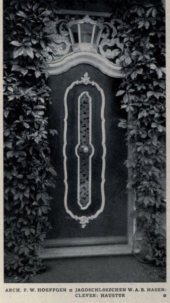 014 Remscheid-Ehringhausen - Jagdschlösschen W. A. Hasenclever – Haustür – Arch. F. W. Hoeffgen-Lennep
