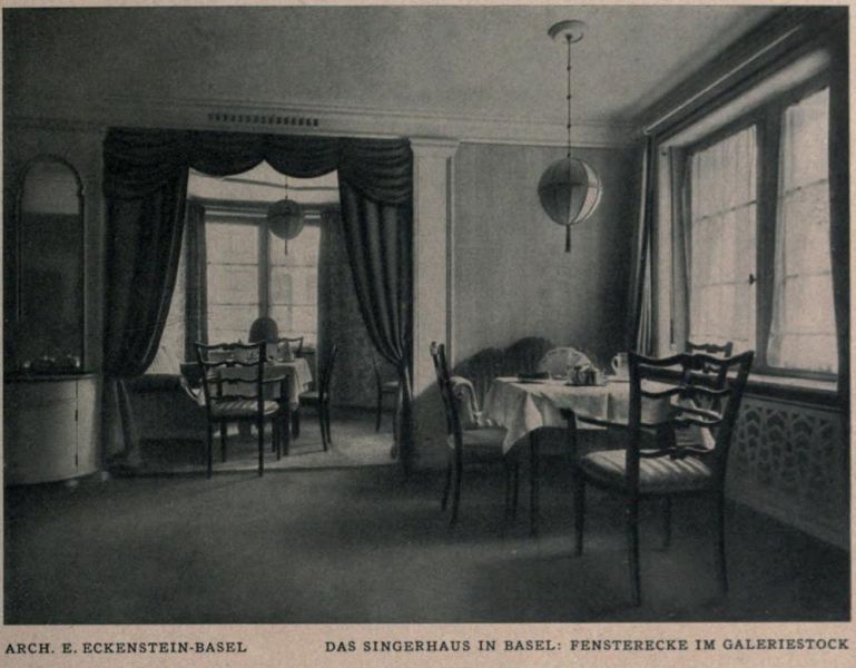 Basel – Das Singerhaus – Fensterecke im Galeriestock