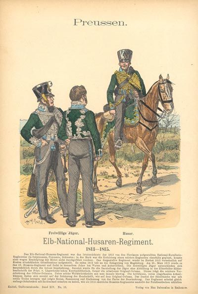 Elb-National-Husaren-Regiment. Preußen. 1813-1815