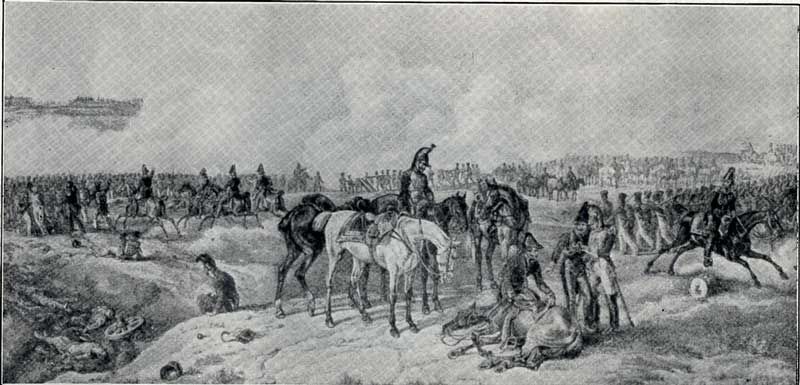Schlacht an der Moskwa bei Borodino am 7. September 1812.