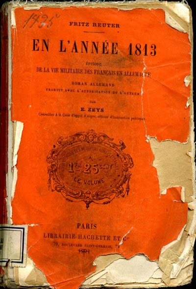 Original Cover Reuters Franzosenzeit in der französischen Übersetzung.