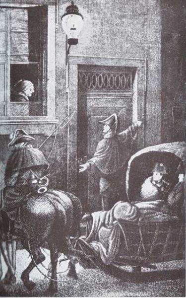 Napoleon in Dresden 1812. Zeitgenössischer Stich von G.E. Opiz. 