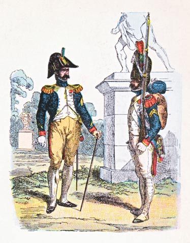 Franzoesischer Soldat auf Wache