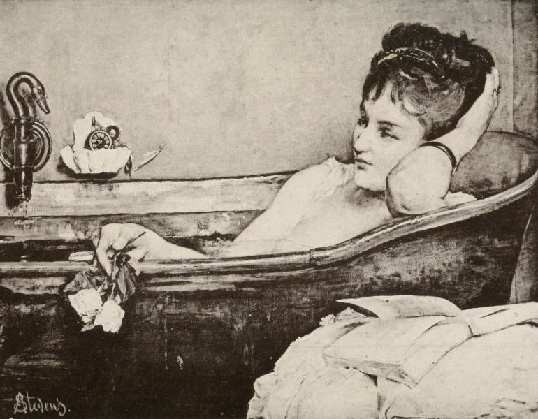Erholung in der Badewanne