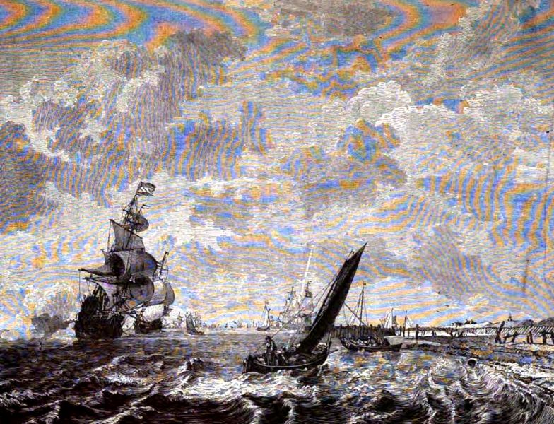 Schiffe vor Amsterdam