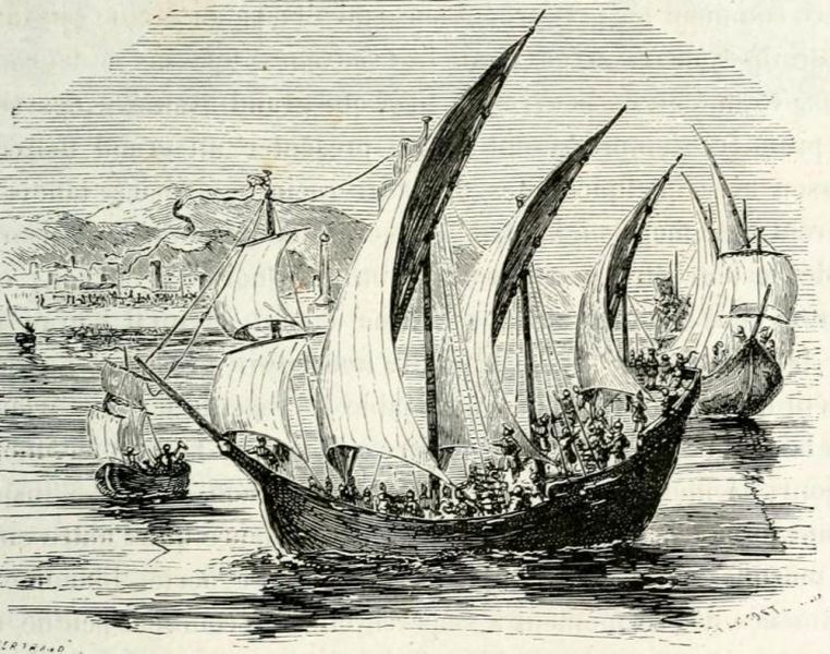 Ein Segelschiff