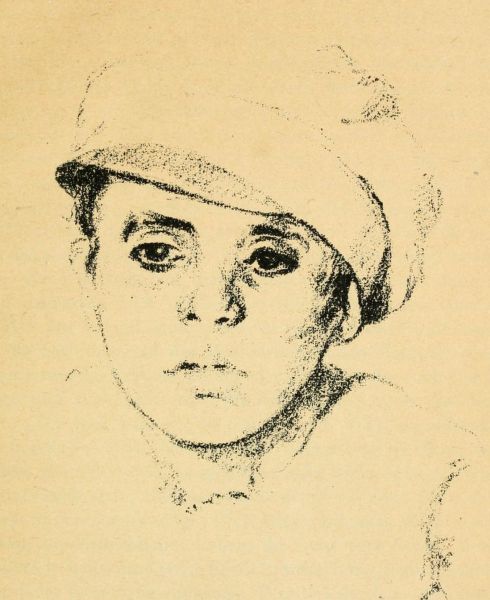 Traurige Augen eines Judenkindes
