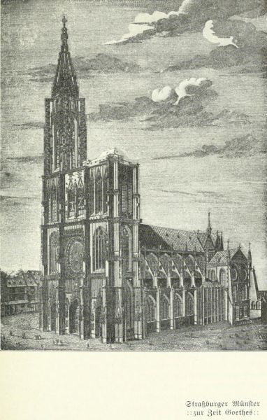 Straßburger Münster zur Zeit Goethes