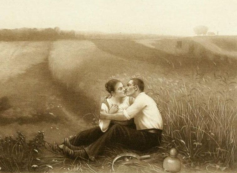 Verliebte auf dem Felde