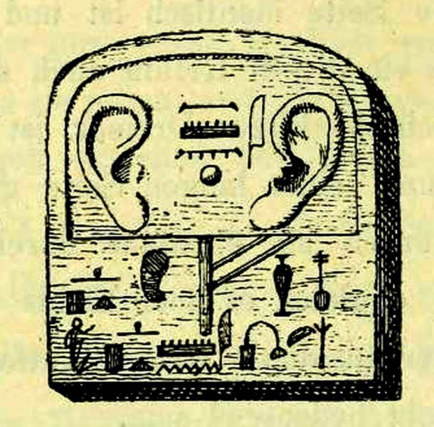 Amulett eines am Ohr Leidenden