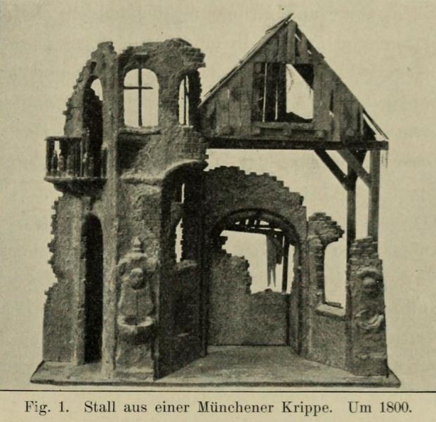 Fig. 1. Stall aus einer Münchener Krippe um 1800