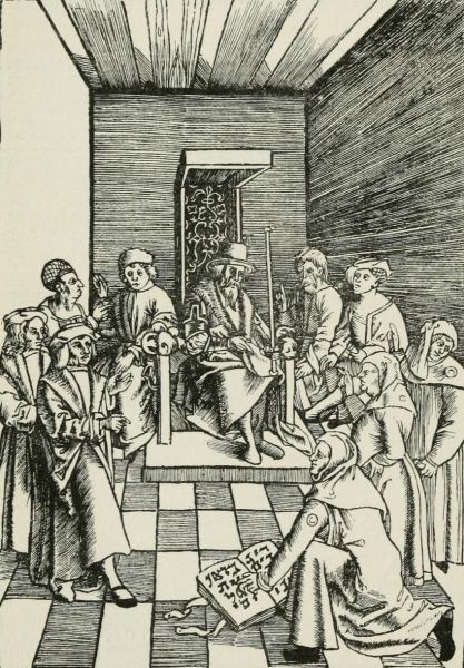 Schwörende Juden vor Gericht
