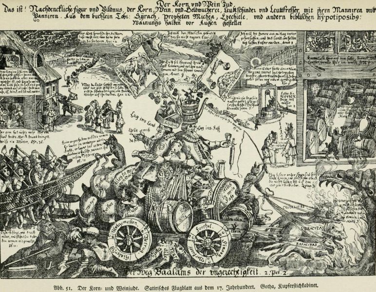 Der Korn- und Weinjude (aus einem satirischen Flugblatt)