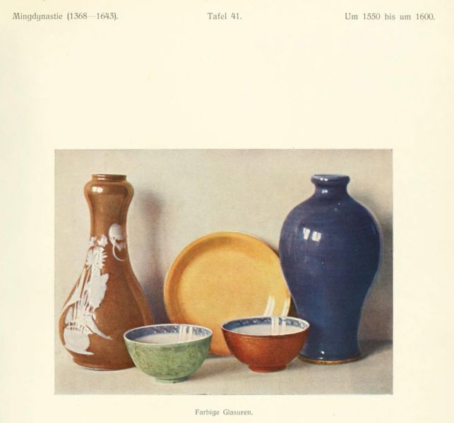 16. Jahrhundert, Schälchen und Vase der Marke des Kaisers Wan-Li