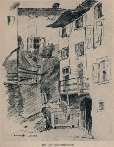 Hof mit Hintertreppen 1883 