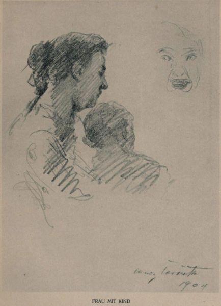Frau mit Kind auf dem Schoss 1904 