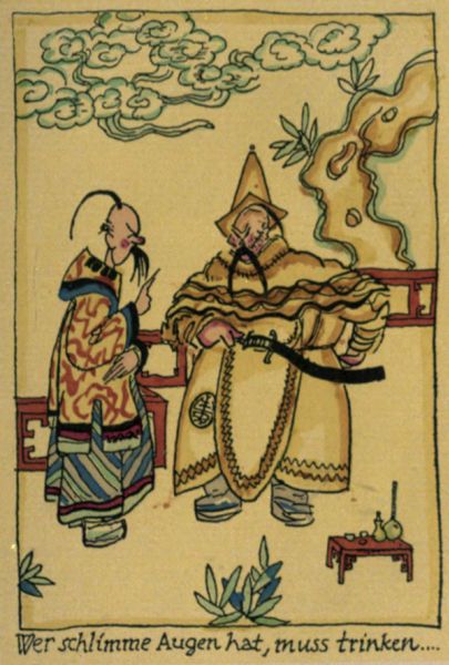 Wer schlimme Augen hat muss trinken