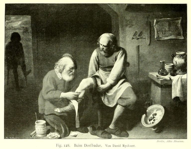 128 Beim Dorfbader. Von David Ryckaert