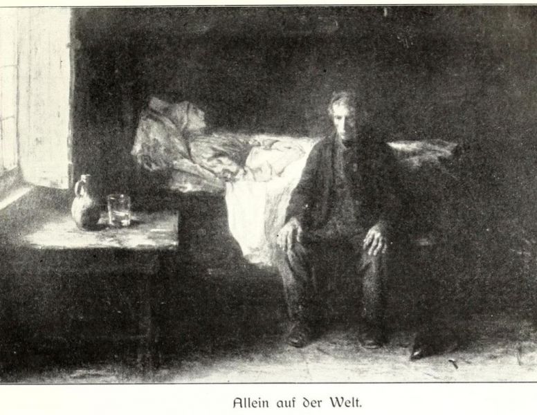 Israels, Josef - Allein auf der Welt (Ausschnitt)