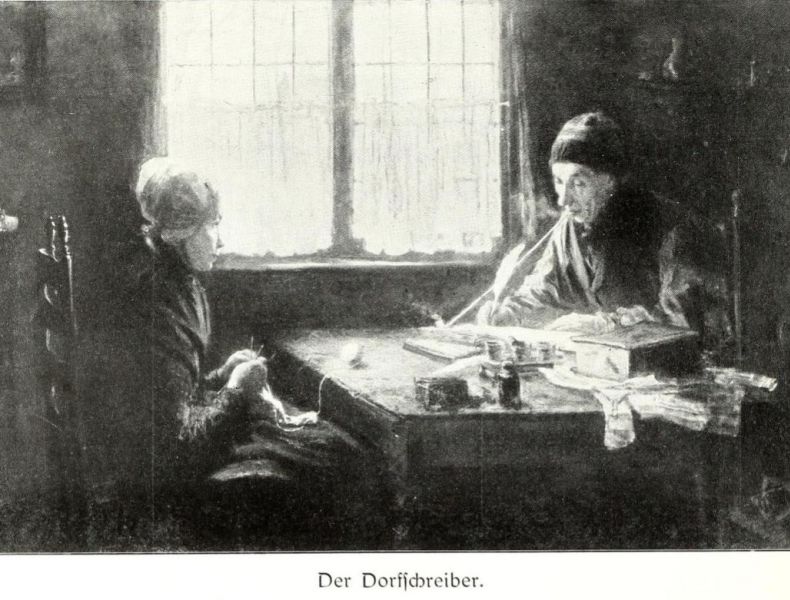 Israels, Josef - Der Dorfschreiber (Ausschnitt)