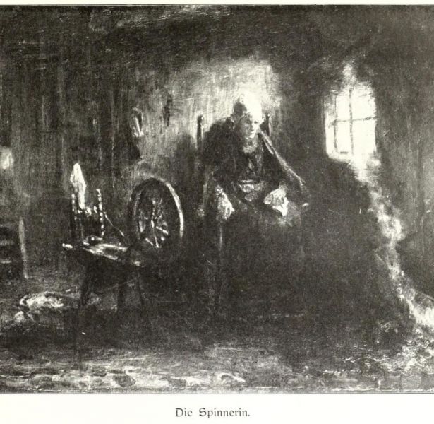 Israels, Josef - Die Spinnerin (Ausschnitt)