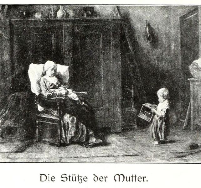 Israels, Josef - Die Stütze der Mutter (Ausschnitt)