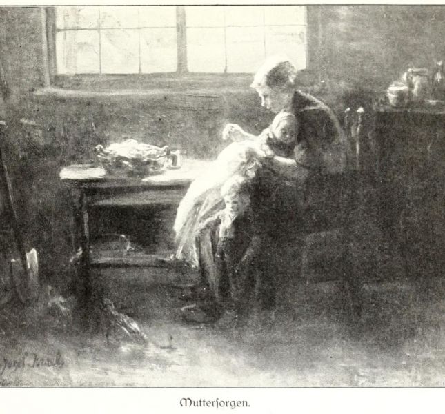 Israels, Josef - Muttersorgen
