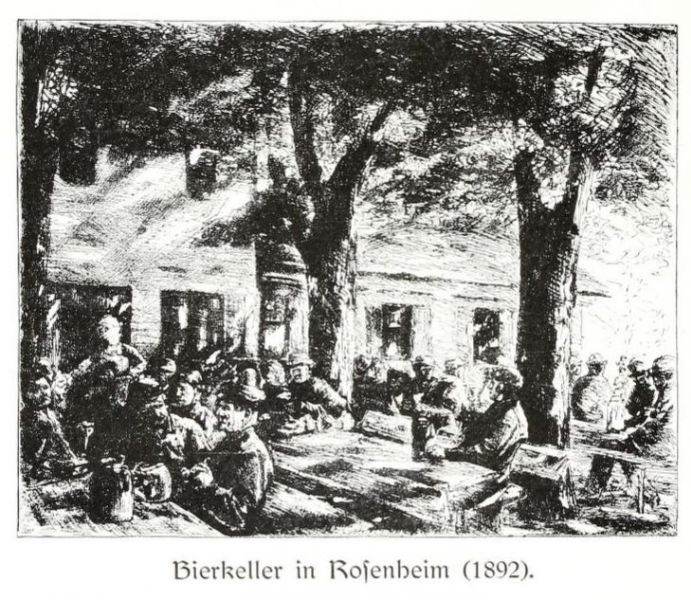 Liebermann, Max - Bierkeller in Rosenheim (1892)