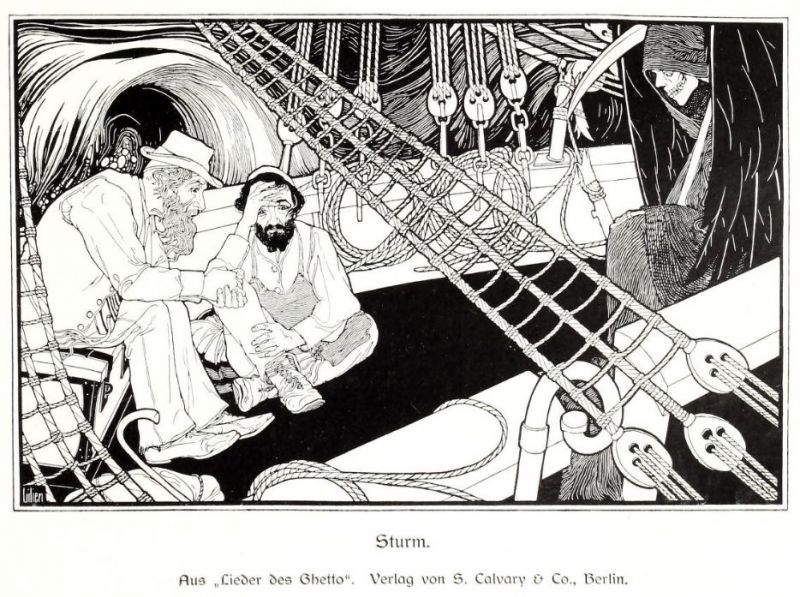 Lilien, Ephraim Moses - Sturm, aus Lieder des Ghetto