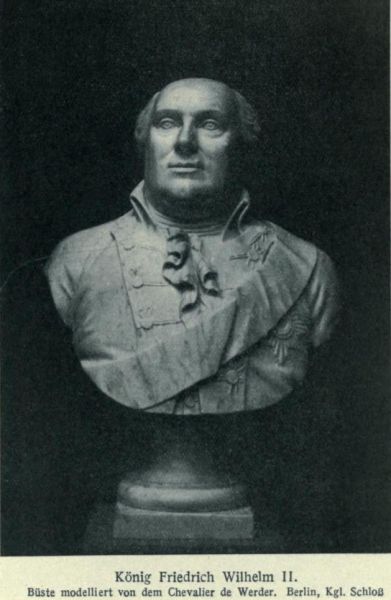 021 König Friedrich Wilhelm II. Büste modelliert von dem Chevalier de Werder. Berlin, Kgl. Schloss