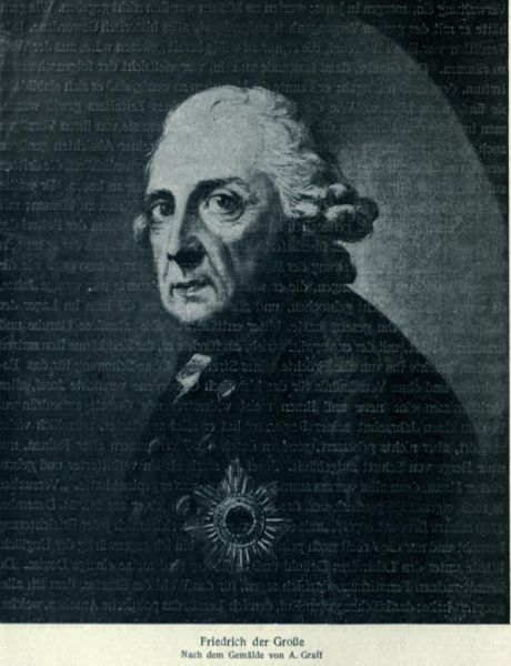 Friedrich der Große. Nach dem Gemälde von A. Graff.