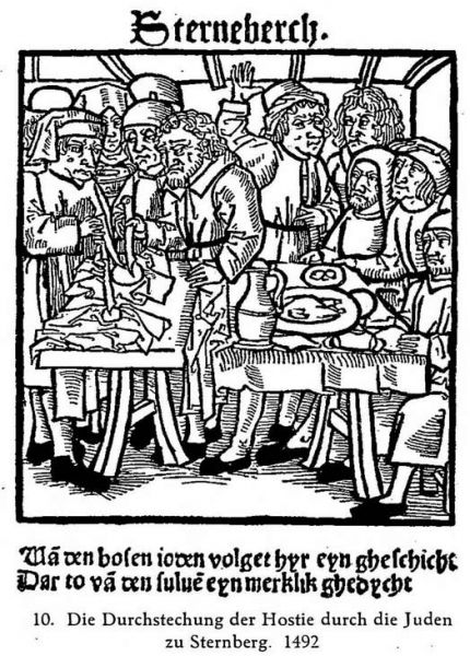 010. Die Durchstechung der Hostie durch die Juden zu Sternberg. 1492 